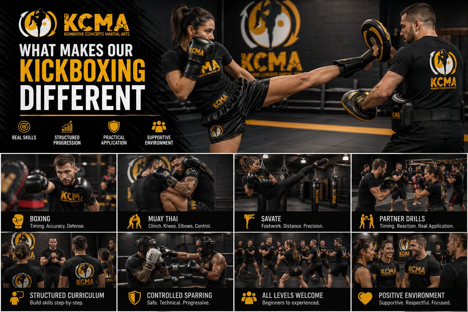 Kickboxing class training in Anthem and North Phoenix at Kombative Concepts Martial Arts
